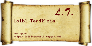 Loibl Terézia névjegykártya